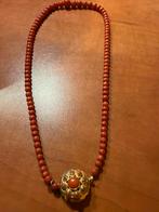 Koraal ketting met 14k gouden slot, Ophalen of Verzenden, Zo goed als nieuw, Met edelsteen, Rood