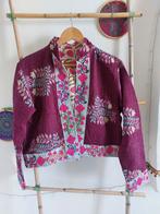 Uniek, vintage Kantha jasje uit India, Kleding | Dames, Maat 38/40 (M), Paars, Ophalen of Verzenden, Jasje