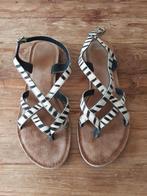 Manfield zebra sandalen/ slippers 42 = mt. 41 Nw.staat, Nieuw, Manfield, Sandalen of Muiltjes, Ophalen of Verzenden