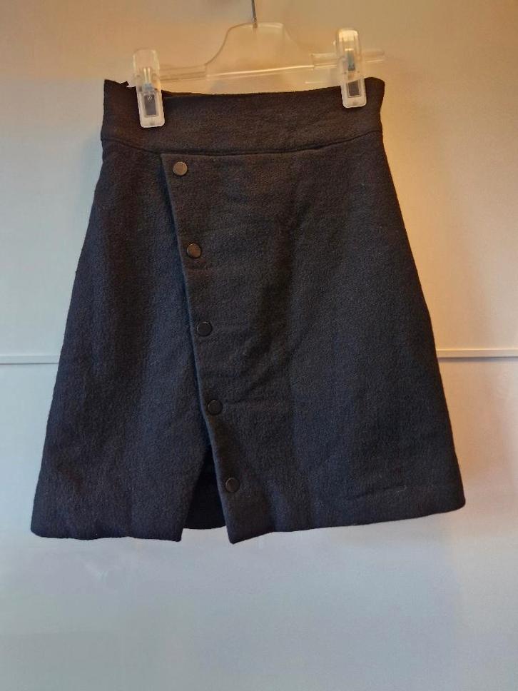 ba&sh wollen mini-rok - maat 0 (XS), Kleding | Dames, Rokken, Zo goed als nieuw, Maat 34 (XS) of kleiner, Zwart, Boven de knie