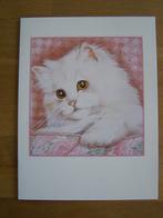 Dubbele kaart met afbeelding van poes / kat; Melanie Panesh, 1980 tot heden, Nieuw, Ophalen of Verzenden, Dier