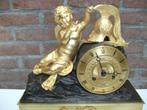 Antieke Pendule vuur verguld, Unica, ( touwtje ) 1815, Antiek en Kunst, Antiek | Klokken, Ophalen