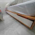 Bed with 2 drawers: 140x200 (used & good conditions), Ophalen, Wit, Tweepersoons, Zo goed als nieuw