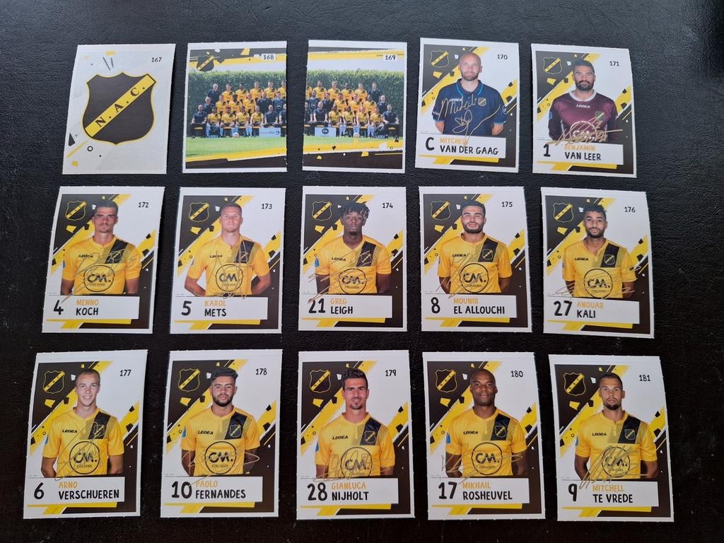 Complete set stickers NAC Breda 2018-19, Ophalen of Verzenden, Nieuw, Poster, Plaatje of Sticker