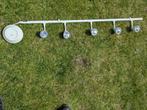 rail met spotjes., Huis en Inrichting, Lampen | Spots, Halogeen, Gebruikt, Metaal of Aluminium, Ophalen of Verzenden