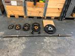 Ziva 87,5 kg Olympische halter schijven met stang, Ophalen, Gebruikt, Met stang, 87,5 kg schijven