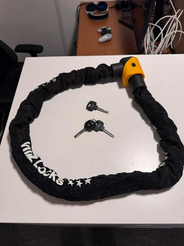 Kettingslot ART3 120cm - VINZ Jannu (Scooter, E-bike, etc.), Fietsen en Brommers, Fietsaccessoires | Fietssloten, Nieuw, Kettingslot