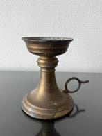 Vintage messing nachtkandelaar – 10,5 cm hoog, Ophalen of Verzenden