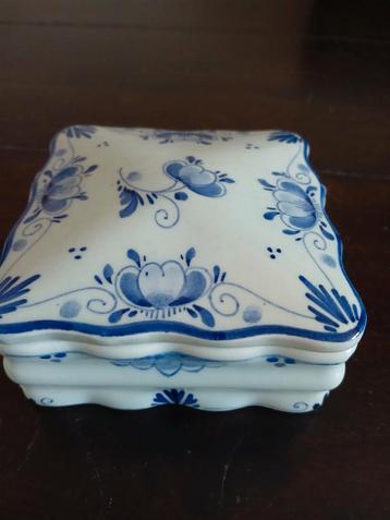 Delfts Blauw Sieradendoosje,9x9x4cm beschikbaar voor biedingen