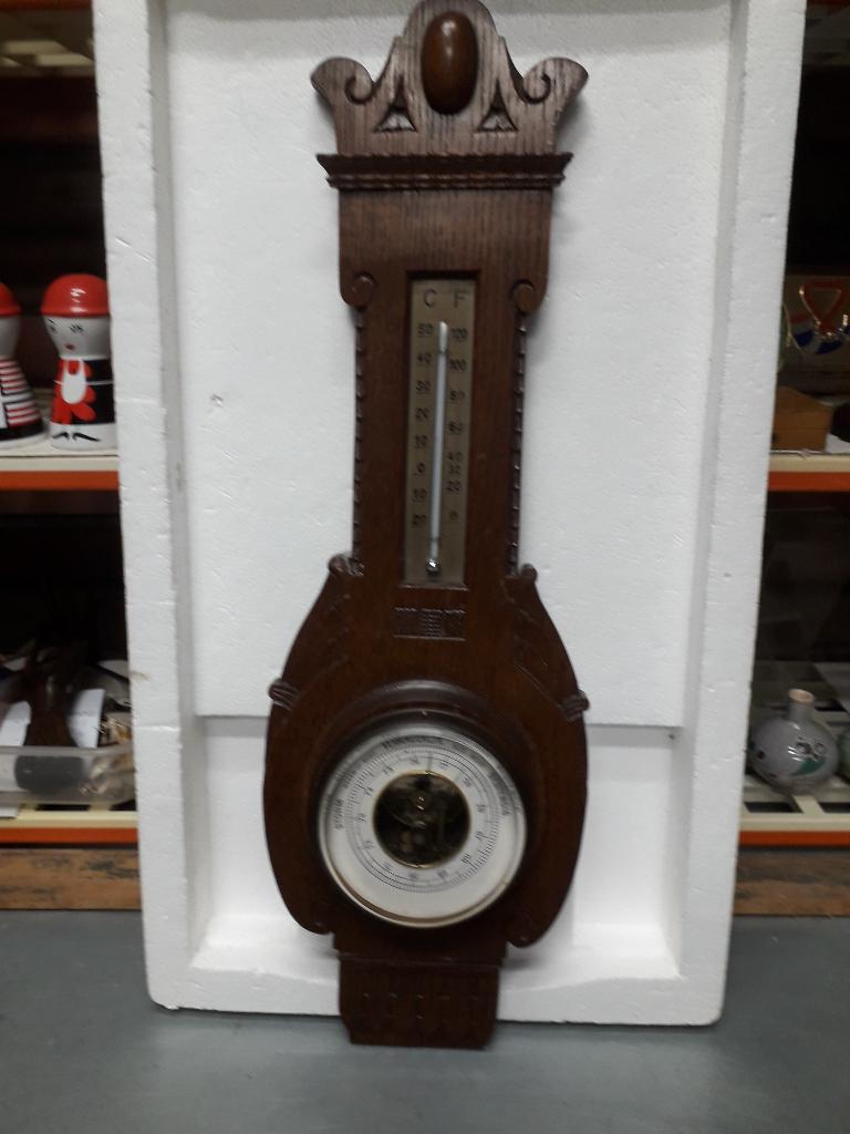ANTIEKE HOLLANDSE ART DECO BAROMETER I.G.ST vaste prijs 17 E, Ophalen of Verzenden