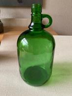 Groene glazen wijnfles met oortje limonade fles, Ophalen of Verzenden