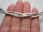 Zilveren zwaar gevlochten vintage collier (spang) nr.604, Verzenden, Zo goed als nieuw, Zilver, Zilver