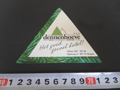 sticker nunspeet hotel dennenhoeve een goed gevoel hotel, Verzamelen, Stickers, Zo goed als nieuw, Bedrijf of Vereniging, Ophalen