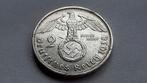 WO2 2 Reichsmark 1938G zilver nazi duitsland., Postzegels en Munten, Munten | Europa | Niet-Euromunten, Ophalen of Verzenden, Duitsland