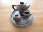 Koffiestel Art Deco Koffiepot, suikerpot, melkkan, dienblad, Ophalen of Verzenden