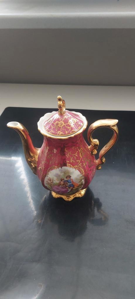 Vintage Limoges Theepot met Gouden Accenten, Antiek en Kunst, Antiek | Keramiek en Aardewerk, Ophalen of Verzenden