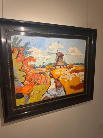 Peter Bol “Molen in landschap met beek” beschikbaar voor biedingen