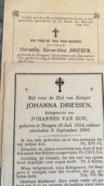 2xDriessen Dongen 1854 en 1882 Geboren ., Verzamelen, Ophalen of Verzenden