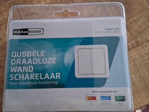 klikaanklikuit dubbele draadloze wandschakelaar AWST-8802, Doe-het-zelf en Verbouw, Overige Doe-het-zelf en Verbouw, Nieuw, Ophalen of Verzenden
