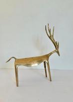 Primitief Bronzen Hert / Eland, brons kunst, Ophalen of Verzenden