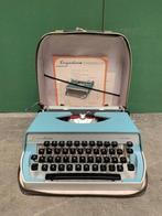 Blauwe Engadine typemachine jaren '60 - vintage retro, Diversen, Typemachines, Gebruikt, Ophalen