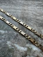 14k bicolor gouden ketting massief | 65 cm | 5,1 mm | 36g, Sieraden, Tassen en Uiterlijk, Kettingen, Ophalen of Verzenden, Zo goed als nieuw