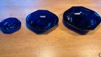 Karel de Bazel Leerdam Schalen Set - Blauw Glas, Antiek en Kunst, Antiek | Glas en Kristal, Ophalen of Verzenden