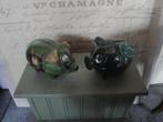 2 spaarvarkens keramiek mooie kleuren, Verzamelen, Spaarpotten, Ophalen of Verzenden, Zo goed als nieuw, Steen, Aardewerk of Keramiek
