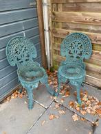 2 giet ijzeren stoeltjes, Ophalen, Gebruikt, Overige materialen
