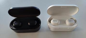 QCY draadloze oordopjes - wit en zwart - € 10,00 voor 2 paar beschikbaar voor biedingen