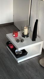 Hoogglans witte salontafel/bijzettafel, Huis en Inrichting, Ophalen, 50 tot 100 cm, 50 tot 100 cm, Zo goed als nieuw