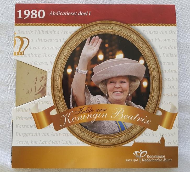 1980 Abdicatieset deel I BU, Postzegels en Munten, Munten | Nederland, Setje, Euro's, Koningin Beatrix, Ophalen of Verzenden