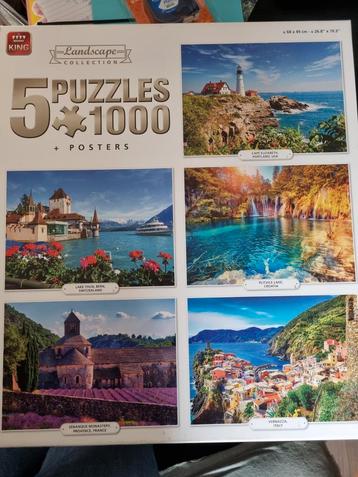 KING puzzel Landscape Collection: 5x1000 stukjes