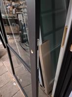 93x231,5cm binnendeur opdek L Staal look zwart rookglas SK48, Ophalen, 80 tot 100 cm, Glas, Binnendeur
