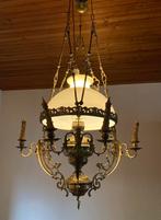 Antieke petroleum lamp met kaarsen, Huis en Inrichting, Ophalen, Zo goed als nieuw