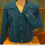 Rockabilly jacket garbadine western, Ophalen of Verzenden, Zo goed als nieuw, Maat 46/48 (XL) of groter, Groen