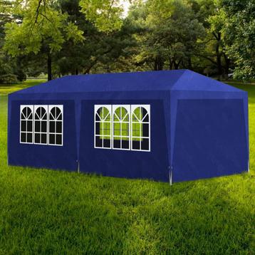 Partytent 3x6 m blauw gratis bezorgd