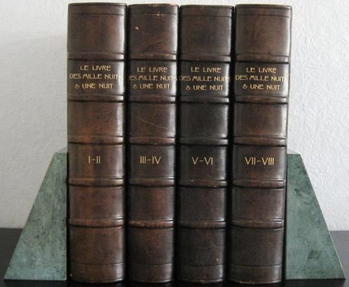 Livre des Mille Nuits et Une Nuits Fasquelle 8 Tomes en 4Vol, Antiek en Kunst, Antiek | Boeken en Bijbels, Ophalen of Verzenden