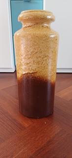 West Germany vaas, prachtige vaas in geel met bruin, 30 cm., Ophalen of Verzenden