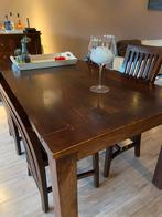 Eettafel met 4 stoelen, Ophalen, Gebruikt, Koloniaal, 4 tot 6 stoelen