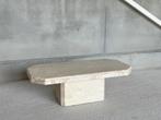 Vintage travertine coffeetable, Ophalen of Verzenden
