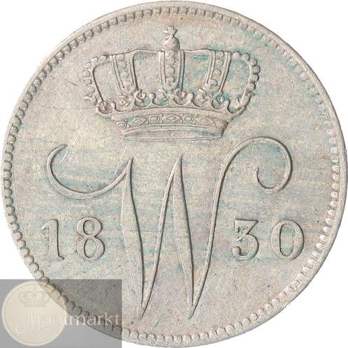 Nederland - 25 cent 1830 U Willem I - Zilver, Postzegels en Munten, Munten | Nederland, Losse munt, 25 cent, Koning Willem I, Zilver