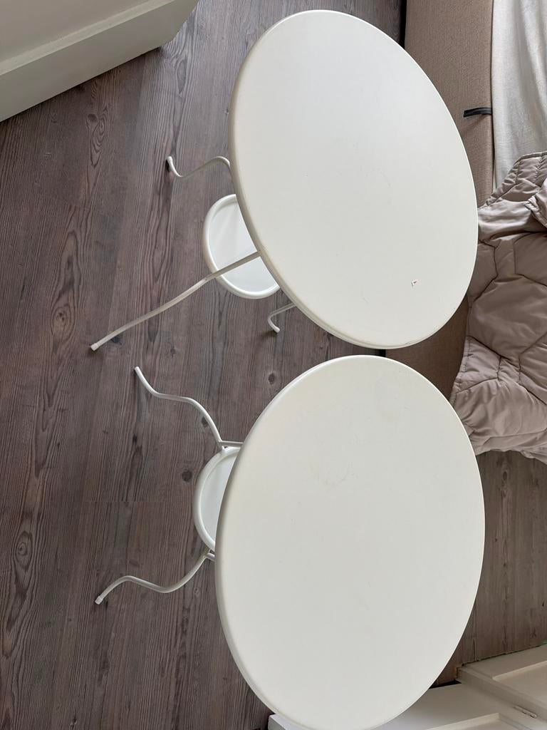 Twee IKEA tafels - Doe een leuk bod!, Huis en Inrichting, Tafels | Eettafels, Ophalen, Minder dan 50 cm, Gebruikt, Rond