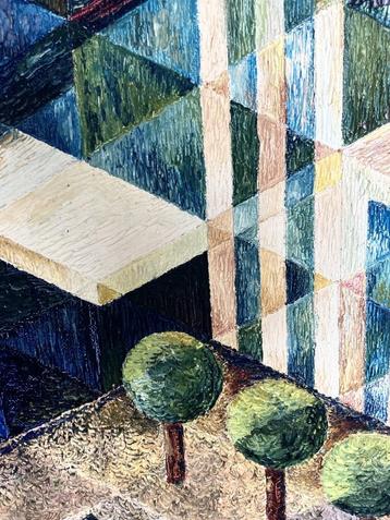 schilderij Glazen Stad beschikbaar voor biedingen