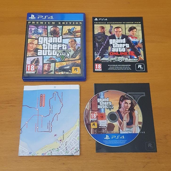 PS4 | Grand Theft Auto V met POSTER | GTA V | GTA FIVE, Spelcomputers en Games, Games | Sony PlayStation 4, Gebruikt, Avontuur en Actie