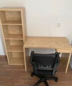 Bureau + bureaustoel + boekenkast voor tienerkamer, Huis en Inrichting, Ophalen, In hoogte verstelbaar, Zo goed als nieuw, Bureau