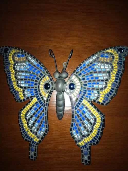 Vlinder mozaïek metaal, Tuin en Terras, Tuinwanddecoratie, Nieuw, Ophalen of Verzenden