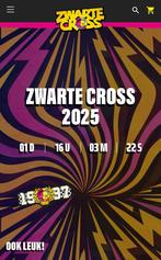 3 zaterdag kaarten zwarte cross te koop, Tickets en Kaartjes, Evenementen en Festivals, Drie personen of meer