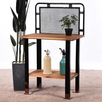 Industriële bartafel, hoge tuintafel, console-, werktafel. beschikbaar voor biedingen