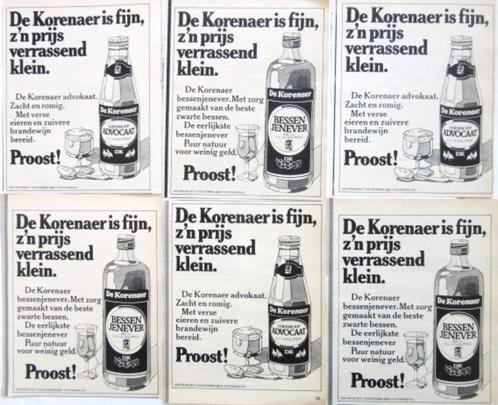 33 vintage advertenties reclames drank 1975-76 Coebergh, Verzamelen, Merken en Reclamevoorwerpen, Gebruikt, Ophalen